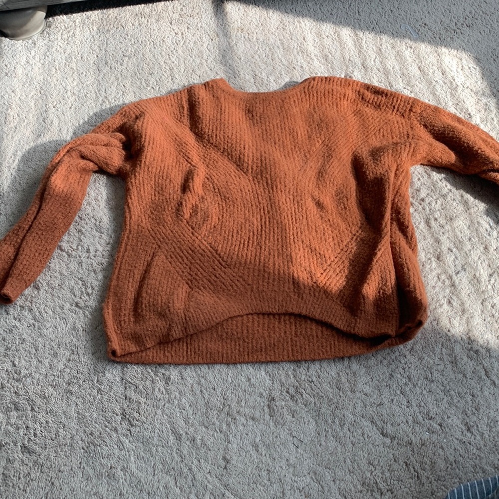 Rust colored girls pullover sweater by Bailey Lane - size Large (12-14)